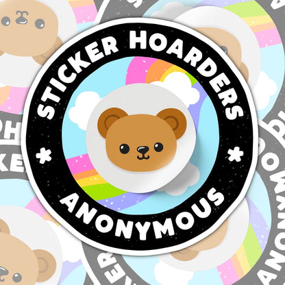 Sticker Hoarder Club, Waterproof Sticker, Water Bottle Sticker, Kindle Sticker, Laptop Sticker