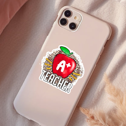 A+ Teacher, Teacher Sticker, Waterproof Sticker