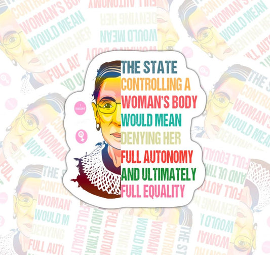 Roe V Wade Sticker, Waterproof Sticker, Water Bottle Sticker, Kindle Sticker, Laptop Sticker, Social Justice Stickers, Feminist Stickers, Roe V Wade Stickers