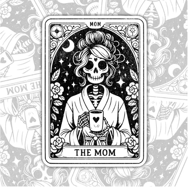 The Mom, Dark Mom Life Waterproof Sticker, Water Bottle Sticker, Kindle Sticker, Laptop Sticker, Parent Life Stickers