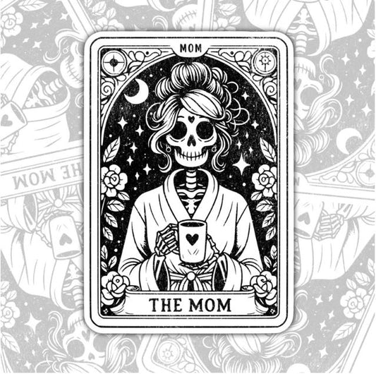 The Mom, Dark Mom Life Waterproof Sticker, Water Bottle Sticker, Kindle Sticker, Laptop Sticker, Parent Life Stickers