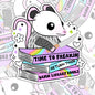 Time To Return Freakin Books, Funny Book-ish Waterproof Sticker, Water Bottle Sticker, Kindle Sticker, Laptop Sticker
