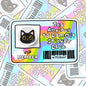 Too Anxious To Commit Sticker Club Waterproof Sticker, Water Bottle Sticker, Kindle Sticker, Laptop Sticker