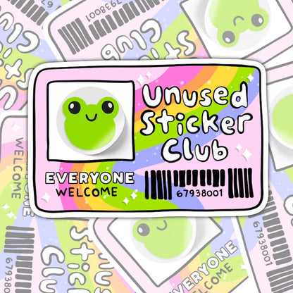 Unused Sticker Club, Waterproof Sticker, Water Bottle Sticker, Kindle Sticker, Laptop Sticker