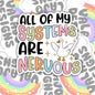 All My Systems Are Nervous Funny Goose Waterproof Sticker, Water Bottle Sticker, Kindle Sticker, Laptop Sticker