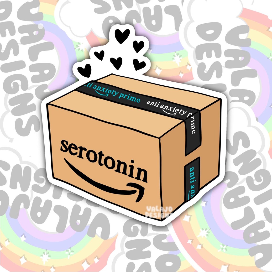 Serotonin, Anit-Anxiety Prime, Waterproof Sticker, Mental Health,  Water Bottle Sticker, Kindle Sticker, Laptop Sticker