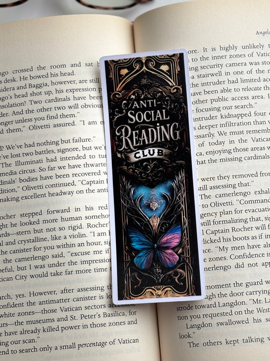 Anti-Social Reading Club, Handmade Bookmark for Books And Journals