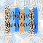 Blue Autism Support, Autism Awareness Waterproof Sticker, Water Bottle Sticker, Kindle Sticker, Laptop Sticker