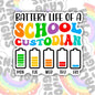 Battery Life Of A School Custodian Sticker, Waterproof Sticker