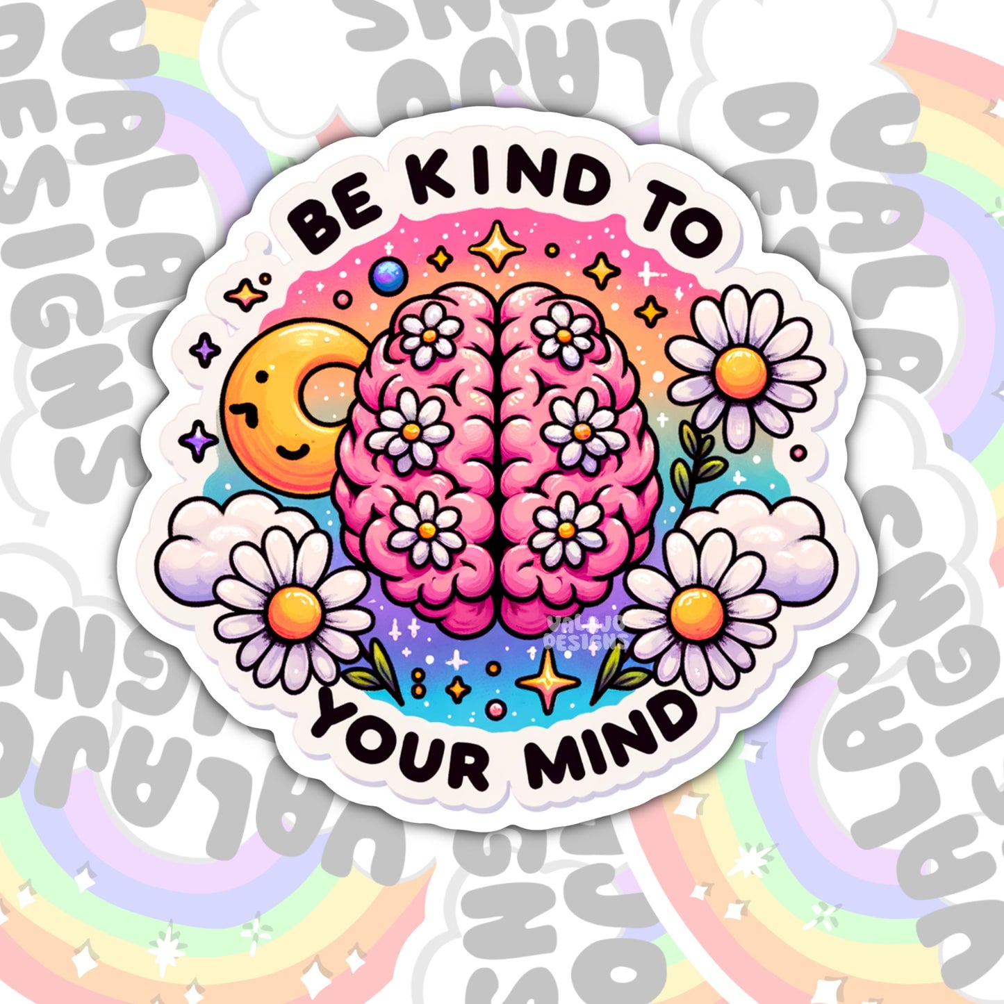 Be Kind To Your Mind, Mental Health, Waterproof Sticker, Water Bottle Sticker, Kindle Sticker, Laptop Sticker