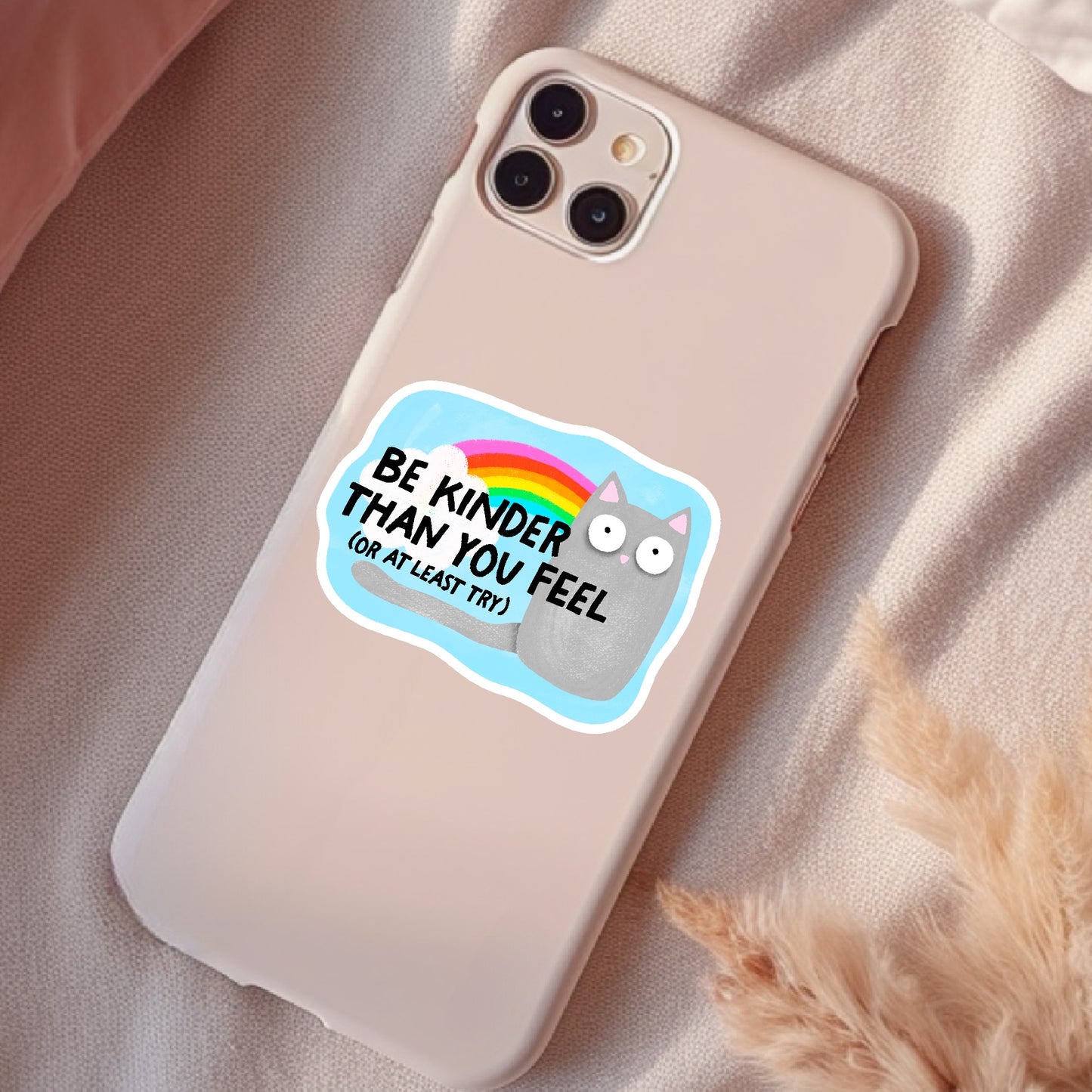 Be Kinder Than You Feel, Waterproof Sticker, Social Justice Stickers, Feminist Stickers