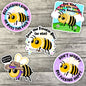 Bee Sticker Pack, Funny Sarcastic Waterproof Sticker, Water Bottle Sticker, Kindle Sticker, Laptop Sticker