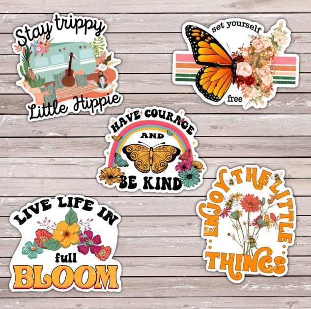 Be Kind Sticker Pack, Mental Health Encouraging Waterproof Sticker, Water Bottle Sticker, Kindle Sticker, Laptop Sticker