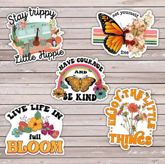 Be Kind Sticker Pack, Mental Health Encouraging Waterproof Sticker, Water Bottle Sticker, Kindle Sticker, Laptop Sticker