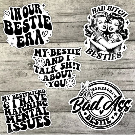 Best Friends Sticker Pack, In Our Bestie Era, Waterproof Stickers, Water Bottle Sticker, Kindle Sticker, Laptop Sticker