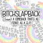 Bitchslapback, Funny Waterproof Sticker, Offensive Water Bottle Sticker, Sarcastic Kindle Sticker, Laptop Sticker