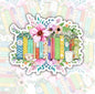 Pretty Flowery Book Collection, Book-ish Waterproof Sticker, Water Bottle Sticker, Kindle Sticker, Laptop Sticker