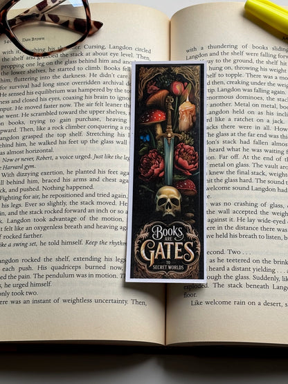Books Are Gates, Handmade Bookmark for Books And Journals