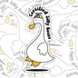 Certified Silly Goose, Funny Waterproof Sticker, Sarcastic Water Bottle Sticker, Kindle Sticker, Laptop Sticker