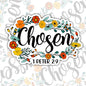 Chosen, 1 Peter 2:9, Christian Waterproof Sticker, Water Bottle Sticker, Kindle Sticker, Laptop Sticker