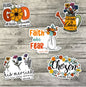 Faith Over Fear Christian Sticker Pack, Waterproof Sticker, Water Bottle Sticker, Kindle Sticker, Laptop Sticker