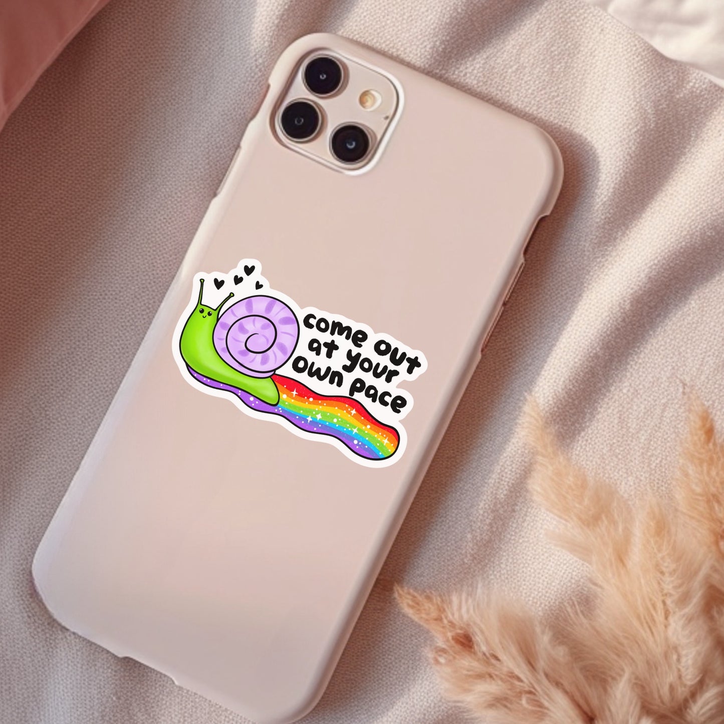 Come Out At Your Own Pace, Waterproof Sticker, Water Bottle Sticker, Kindle Sticker, Laptop Sticker, Pride Support, LGBTQ+ Stickers, Social Justice Stickers