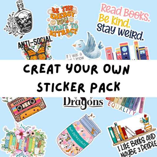 Create Your Own Sticker Pack, Waterproof Stickers, Water Bottle Sticker, Kindle Sticker, Laptop Sticker
