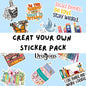 Create Your Own Sticker Pack, Waterproof Stickers, Water Bottle Sticker, Kindle Sticker, Laptop Sticker