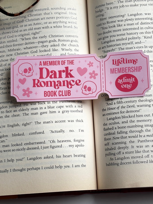 Dark Romance Book Club, Handmade Bookmark for Books And Journals