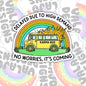 Karma Bus, Funny Waterproof Sticker, Mental Health Water Bottle Sticker, Kindle Sticker, Laptop Sticker