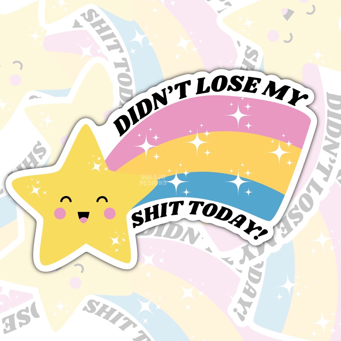 Didn't Lose My Shit Today, Funny Waterproof Sticker, Sarcastic Water Bottle Sticker, Kindle Sticker, Laptop Sticker