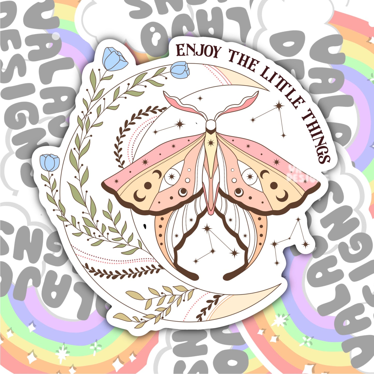 Enjoy The Little Things, Magic Waterproof Sticker, Water Bottle Sticker, Kindle Sticker, Laptop Sticker