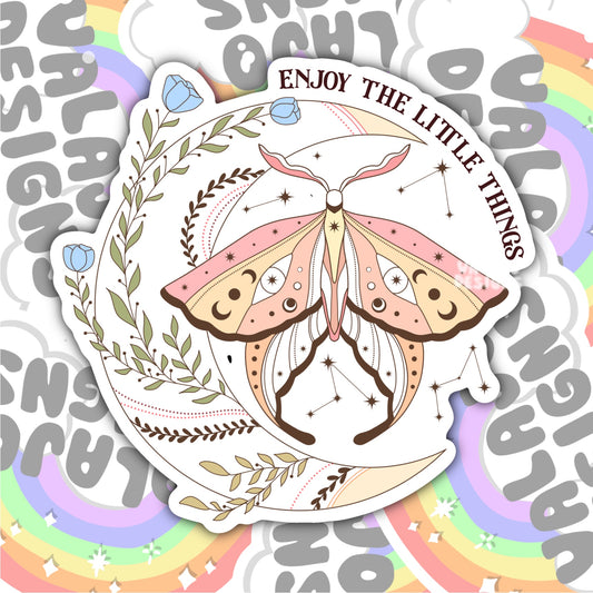 Enjoy The Little Things, Magic Waterproof Sticker, Water Bottle Sticker, Kindle Sticker, Laptop Sticker