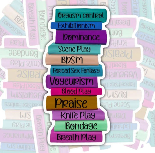 Fantasy Books, Waterproof Sticker, Water Bottle Sticker, Kindle Sticker, Laptop Sticker, Smut Lover Stickers, Book Lovers