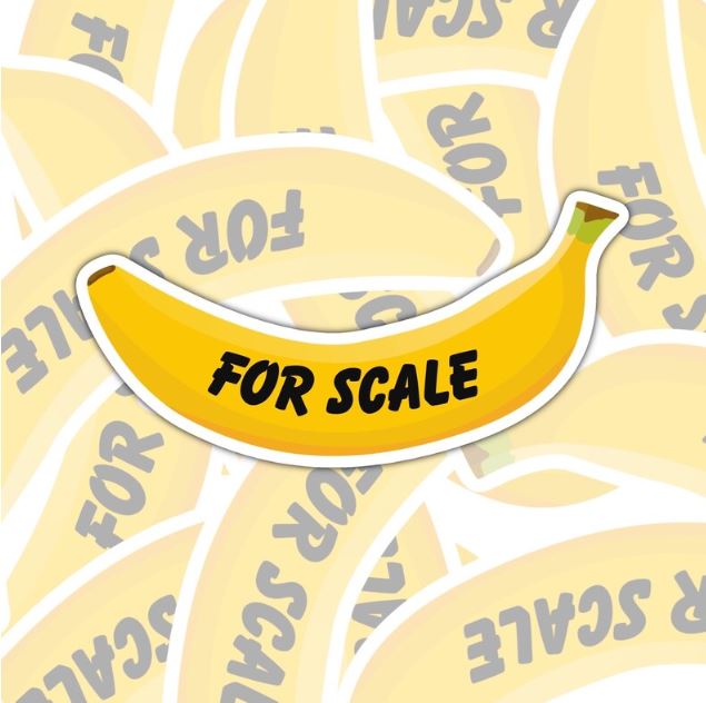 For Scale, Funny Waterproof Sticker, Sarcastic Water Bottle Sticker, Kindle Sticker, Laptop Sticker