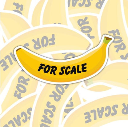 For Scale, Funny Waterproof Sticker, Sarcastic Water Bottle Sticker, Kindle Sticker, Laptop Sticker