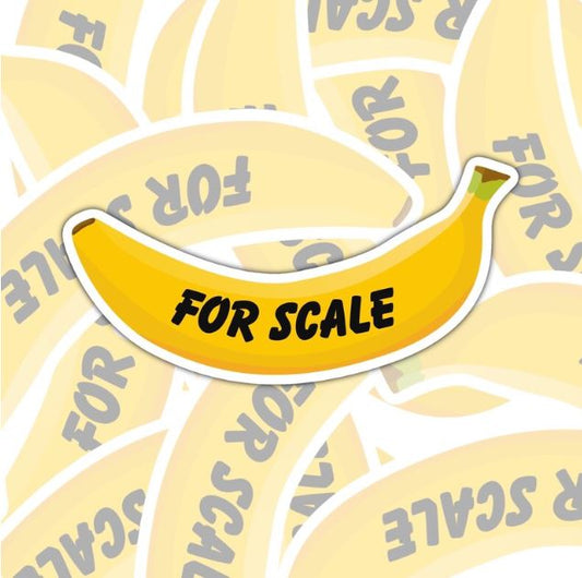 For Scale, Funny Waterproof Sticker, Sarcastic Water Bottle Sticker, Kindle Sticker, Laptop Sticker
