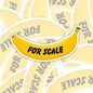 For Scale, Funny Waterproof Sticker, Sarcastic Water Bottle Sticker, Kindle Sticker, Laptop Sticker