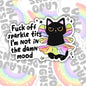 Fuck Off Sparkle Tits, Not In The Mood, Waterproof Sticker, Water Bottle Sticker, Kindle Sticker, Laptop Sticker