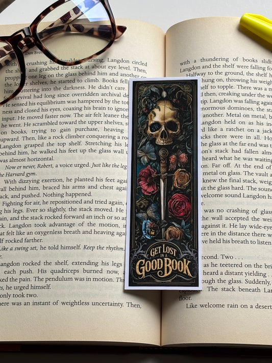 Get Lost In A Good Book, Handmade Bookmark for Books And Journals