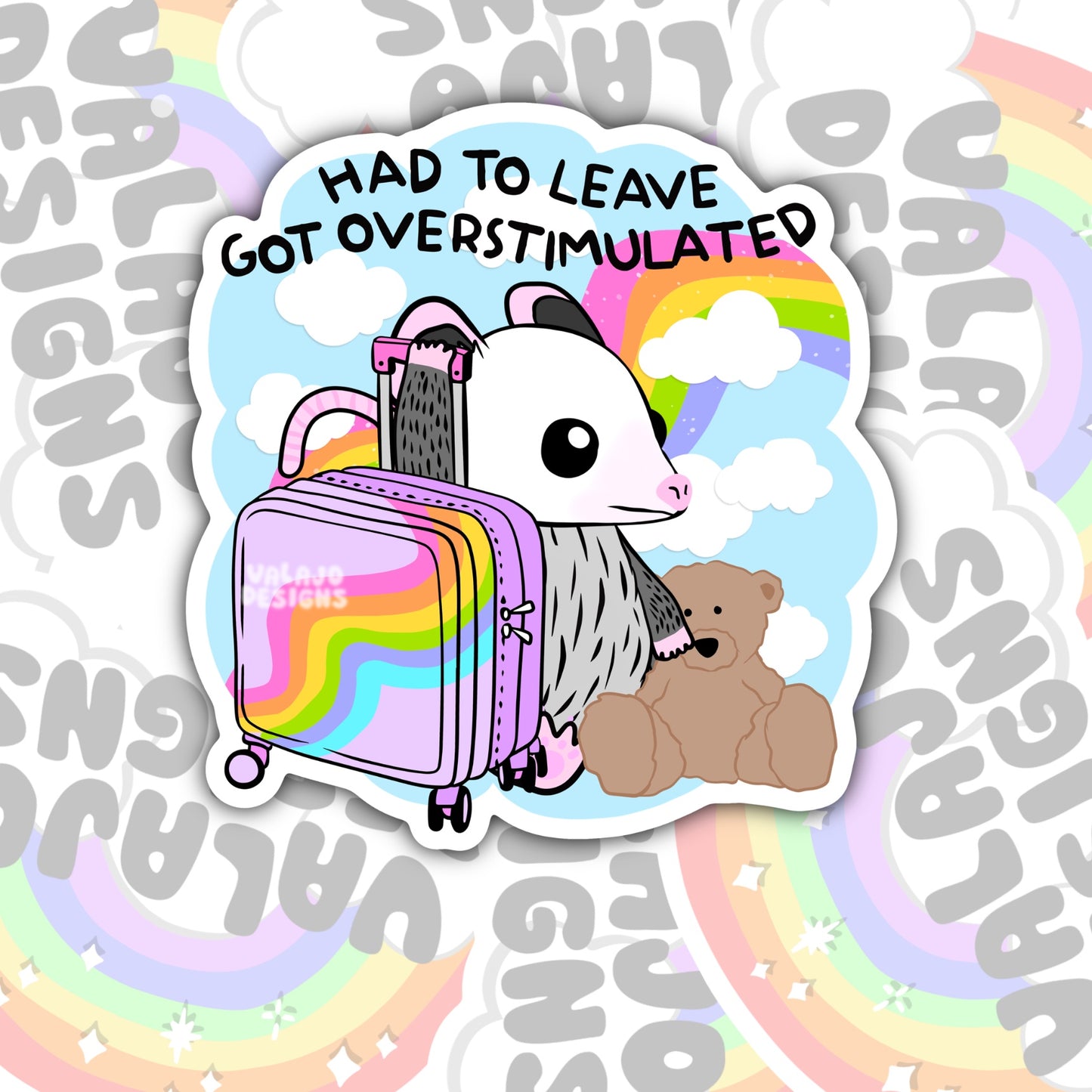 Had To Leave, Got Overstimulated, Funny Waterproof Sticker, Sarcastic Water Bottle Sticker, Kindle Sticker, Laptop Sticker