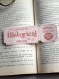 Historical Book Club, Handmade Bookmark for Books And Journals