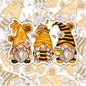 Honey Bee Gnomes, Waterproof Sticker, Water Bottle Sticker, Kindle Sticker, Laptop Sticker