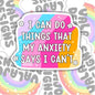 I Can Do Hard Things, Funny Waterproof Sticker, Mental Health Water Bottle Sticker, Kindle Sticker, Laptop Sticker