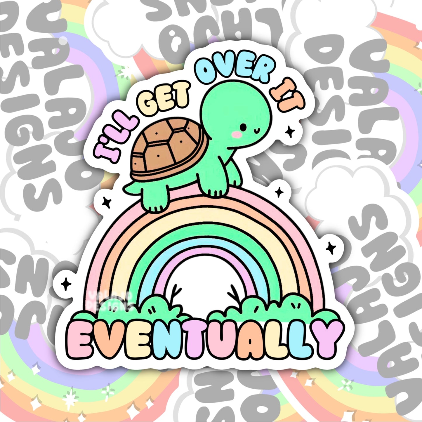 I'll Get Over It Eventually, Funny Waterproof Sticker, Mental Health Water Bottle Sticker, Kindle Sticker, Laptop Sticker