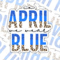In April We Wear Blue, Autism Support, Waterproof Sticker, Water Bottle Sticker, Kindle Sticker, Laptop Sticker