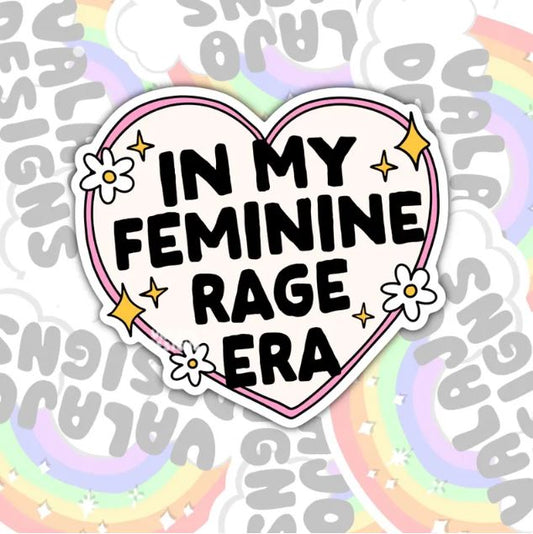 In My Feminine Era, Waterproof Sticker, Water Bottle Sticker, Kindle Sticker, Laptop Sticker, Social Justice Stickers, Feminist Stickers