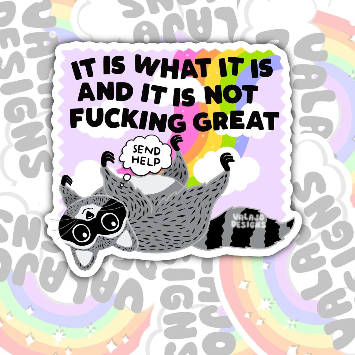 It Is What It Is And It's Not Fucking Great, Funny Waterproof Sticker, Mental Health Water Bottle Sticker, Kindle Sticker, Laptop Sticker