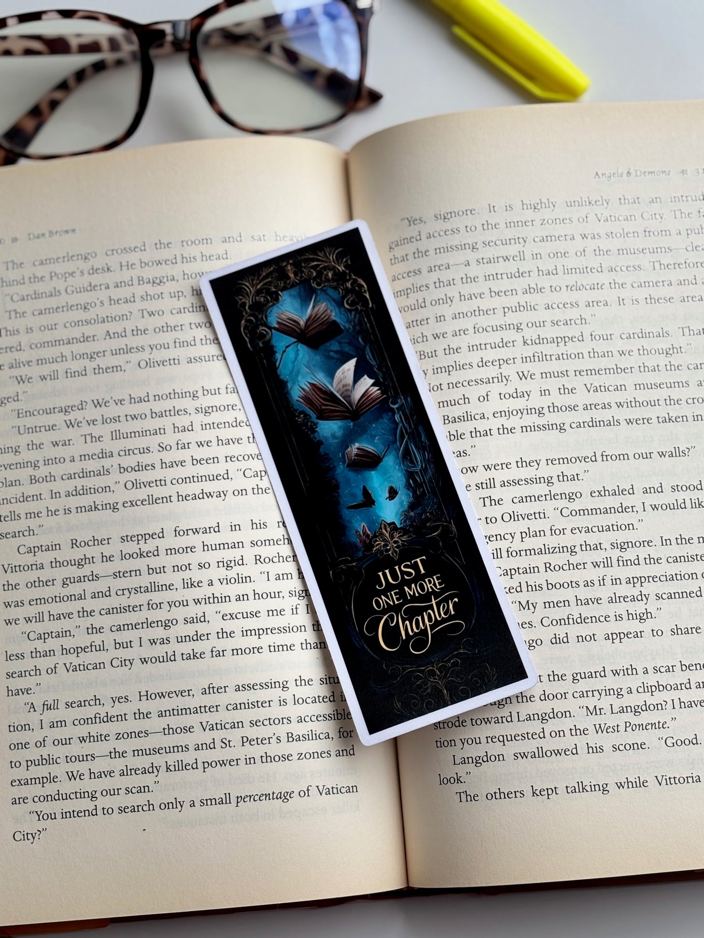 Just One More Chapter, Handmade Bookmark for Books And Journals