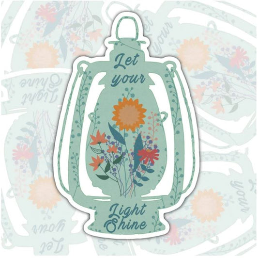 Let Your Light Shine, Mental Health Waterproof Sticker, Water Bottle Sticker, Kindle Sticker, Laptop Sticker